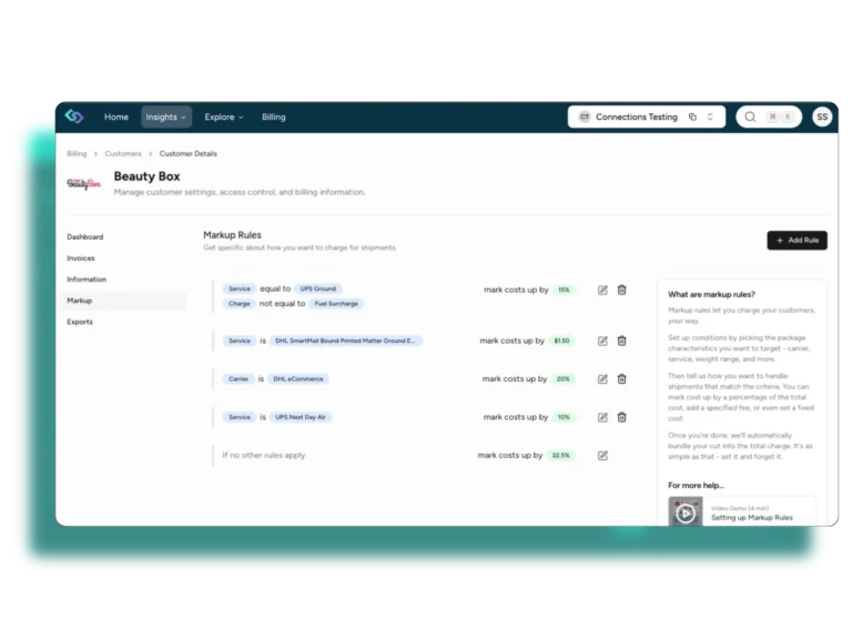 3PL markup software